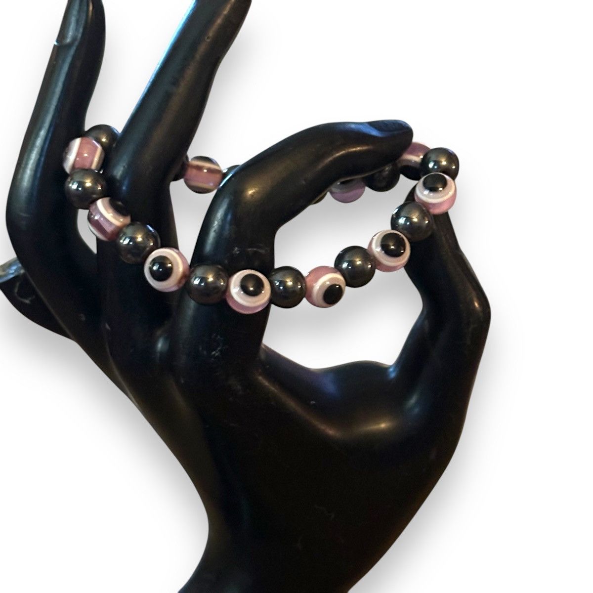 Other Hematite evil eye bead stretch bracelet Size ONE SIZE - 3 Thumbnail