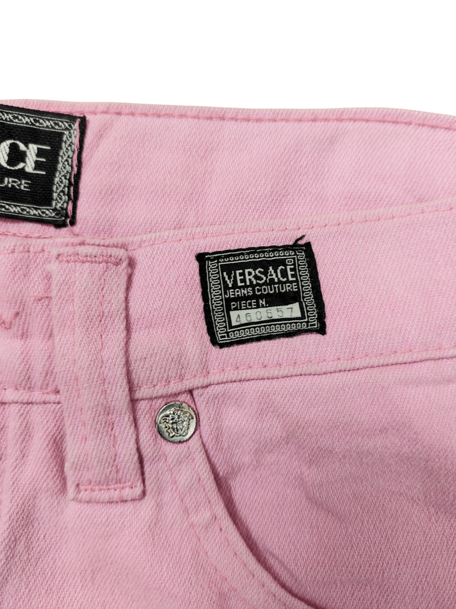 Versace 🔥 VTG 🔥 Versace Jeans Couture Pinky Denim Pants Size 29" - 7 Thumbnail