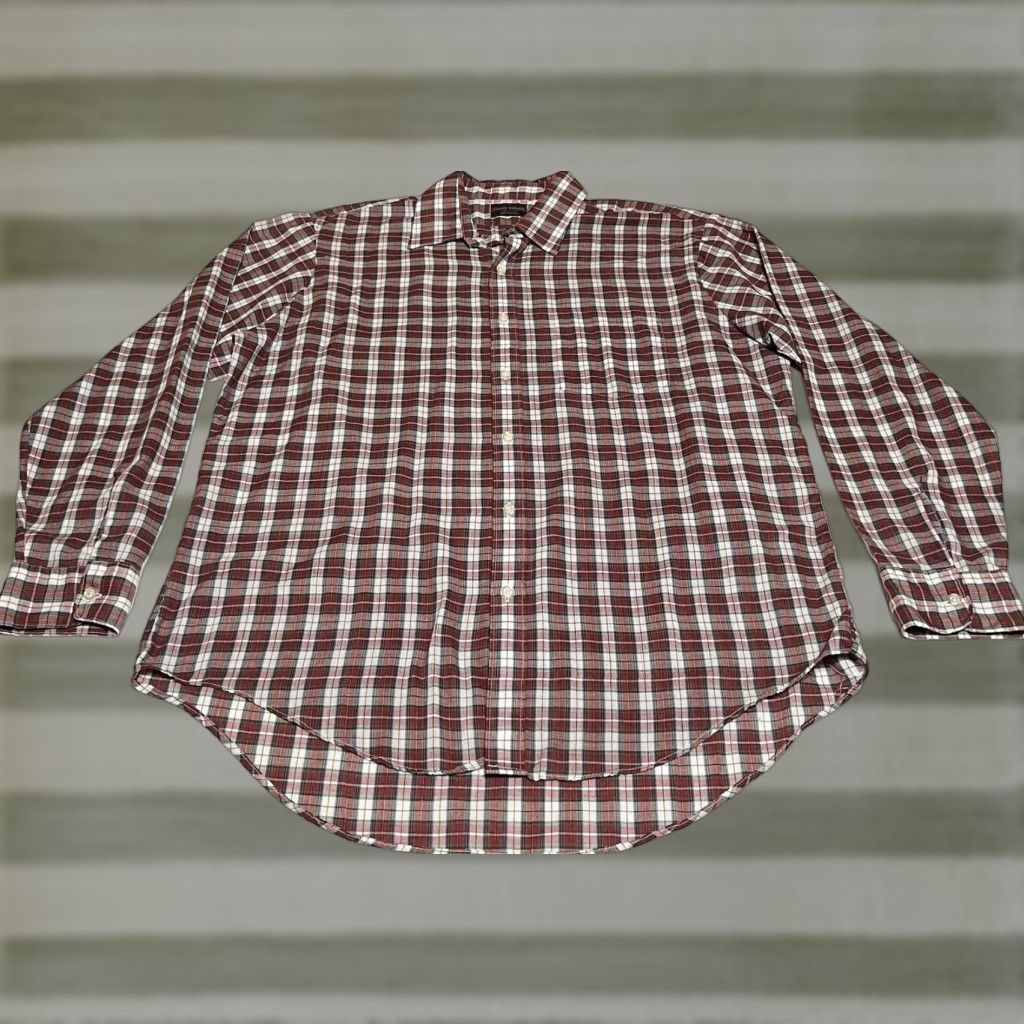 Vintage VINTAGE Front Button-Up Shirt Red Plaid Long Sleeve Mens XL USA Made Front Size US XL / EU 56 / 4 - 1 Thumbnail