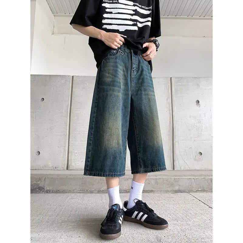 Japanese Brand × Jean Retro loose wide leg straight leg jeans Size US 32 / EU 48 - 1 Thumbnail