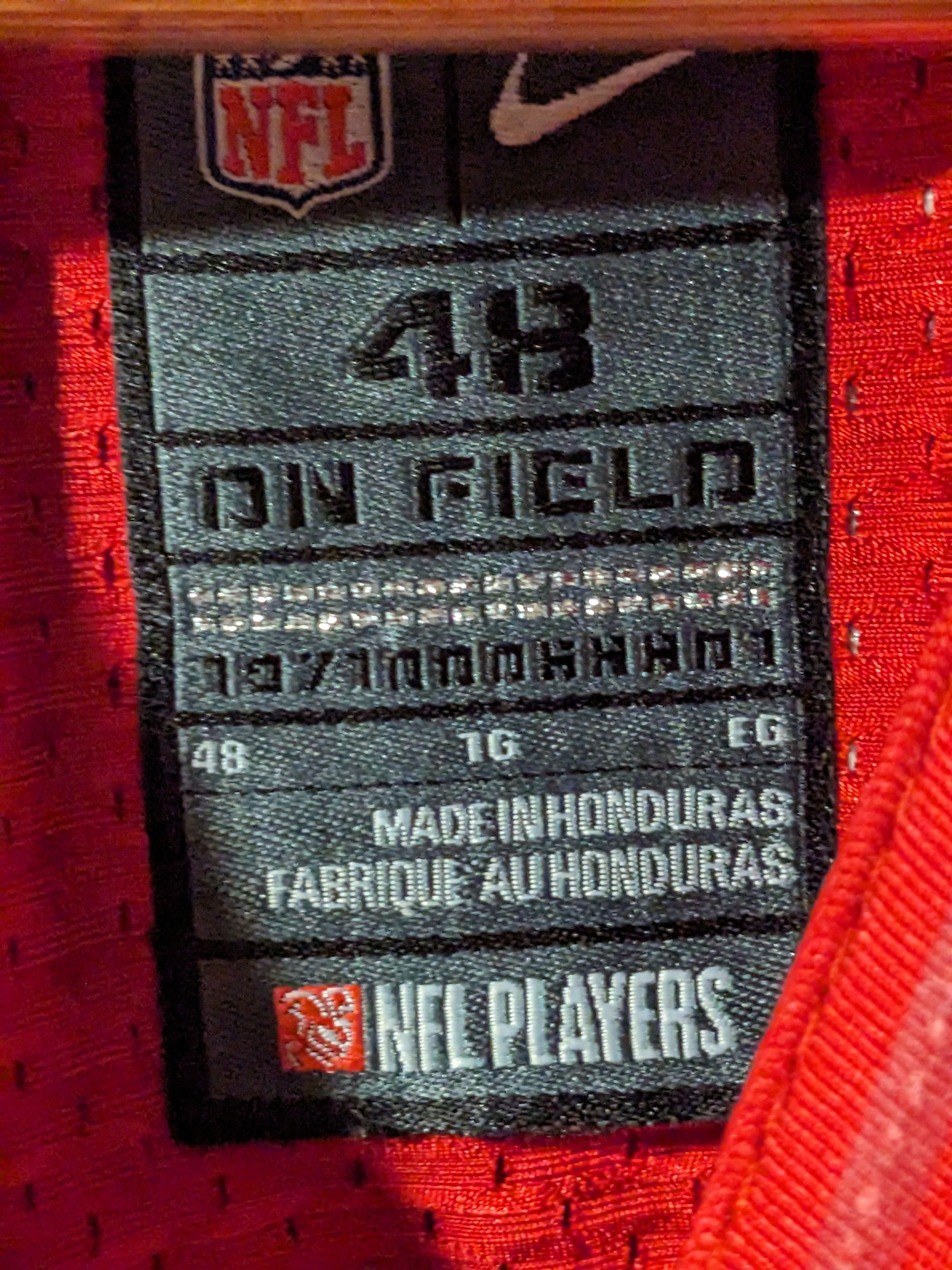 NFL Vintage 49ers San Francisco Colin Kaepernick Red 48 Jersey Size US L / EU 52-54 / 3 - 8 Thumbnail