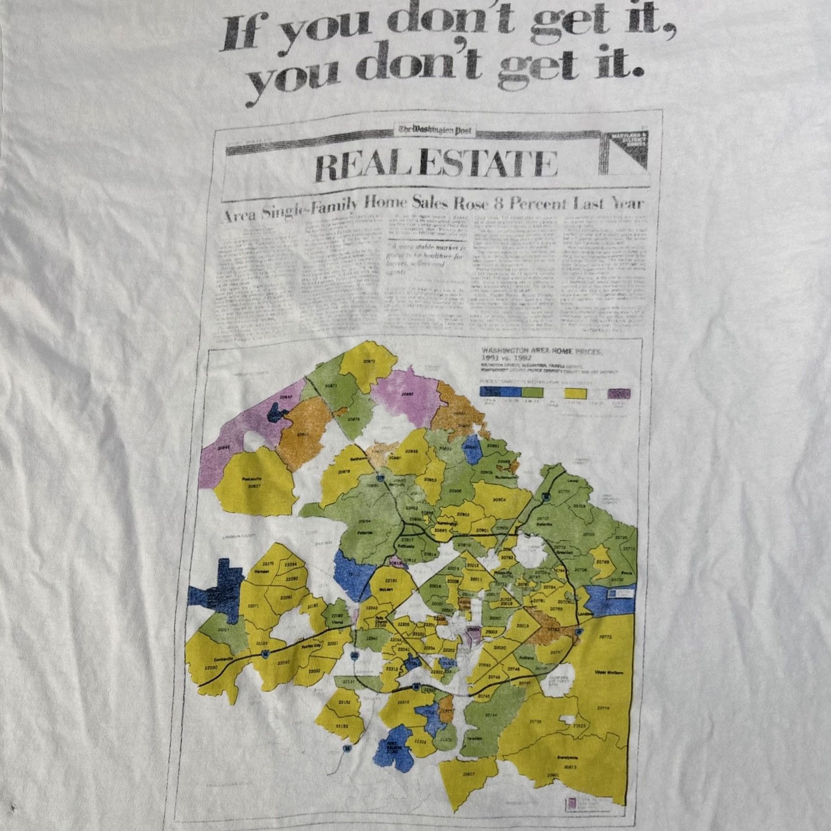 Hanes VINTAGE Hanes Beefy-T Shirt Men XL White Washington Post If You Don’t Get It Mens Shirt White XL Vintage Size US XL / EU 56 / 4 - 2 Thumbnail