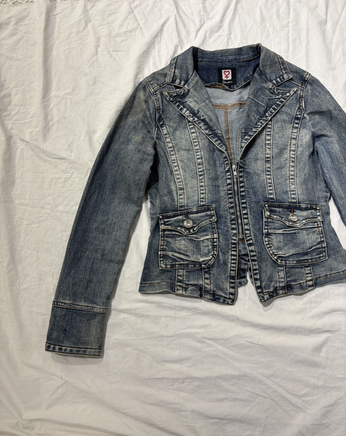 Seditionaries × Vintage Cool Cat vintage faded zip blazer jacket Size M / US 6-8 / IT 42-44 - 3 Thumbnail
