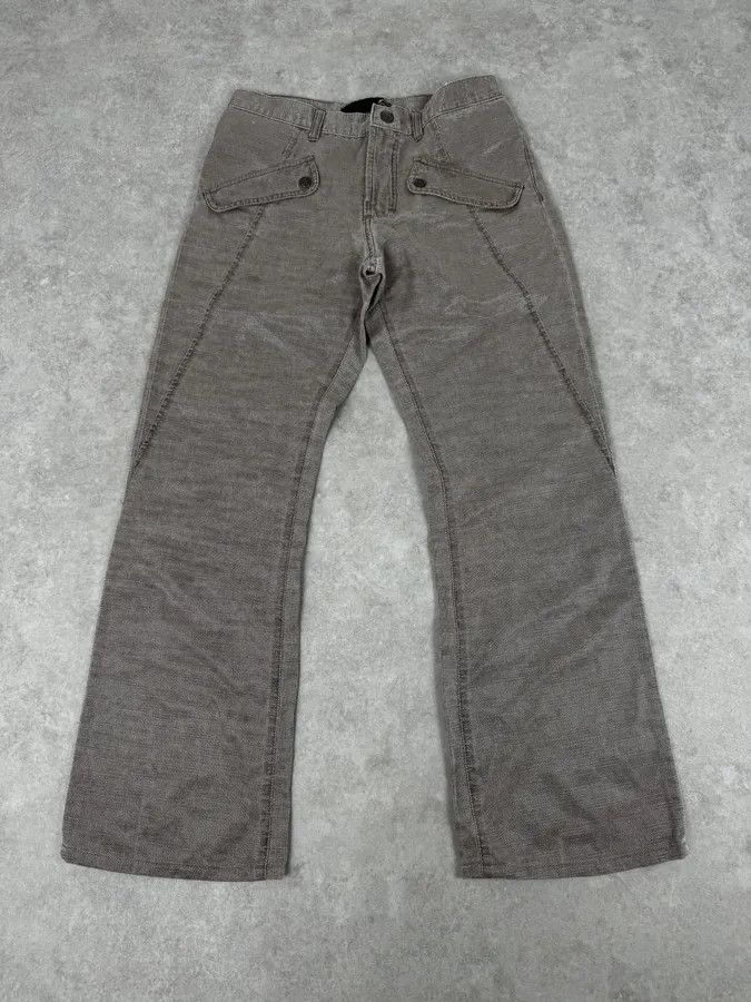 Just Cavalli SS2004 Cavalli Grey Shiny Flap Pockets Pants Size 24" / US 00 / IT 34 - 1 Thumbnail