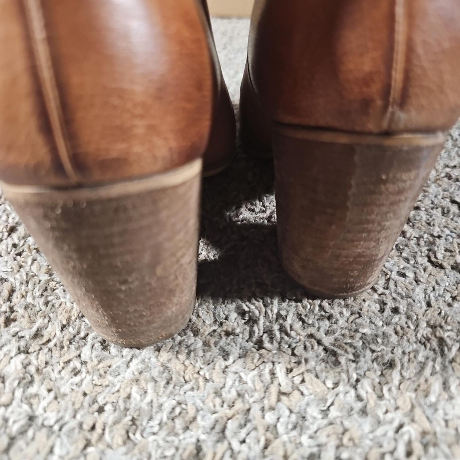 BP. BP RN58665 Genuine Leather 8M Side Zip Wedge Heel Boots Size US 8 / IT 38 - 7 Thumbnail