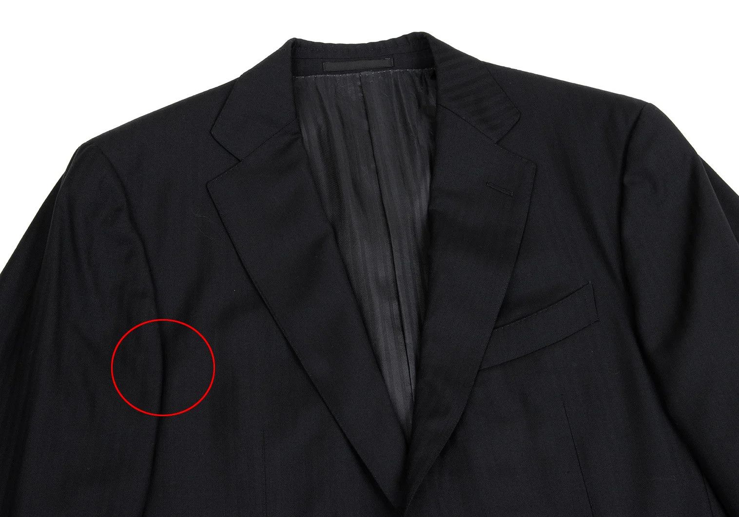 Dries Van Noten Wool Shadow Stripe 2B Jacket in Black Size 50 Size US M / EU 48-50 / 2 - 2 Thumbnail