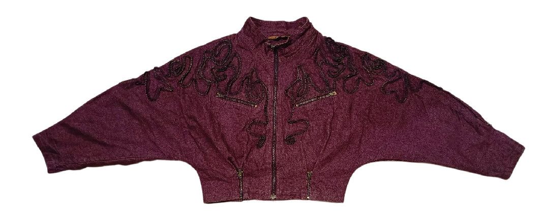 Isamu Katayama Backlash Archive Full Lace Western Maroon DenimJacket iron Multi Zip Size US L / EU 52-54 / 3 - 5 Thumbnail