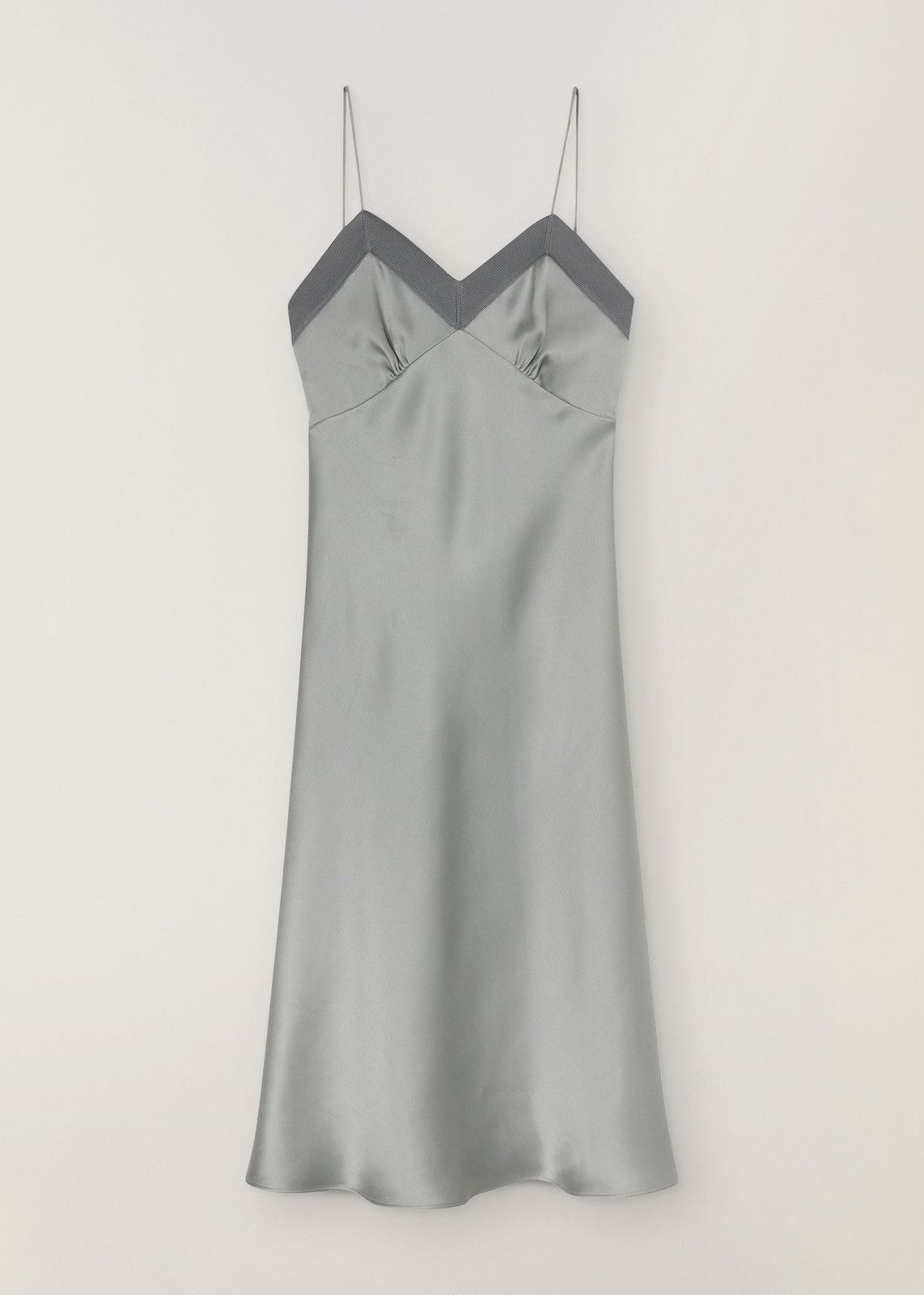 o1loc1c0224 Elegant Slip Dress in Light Blue