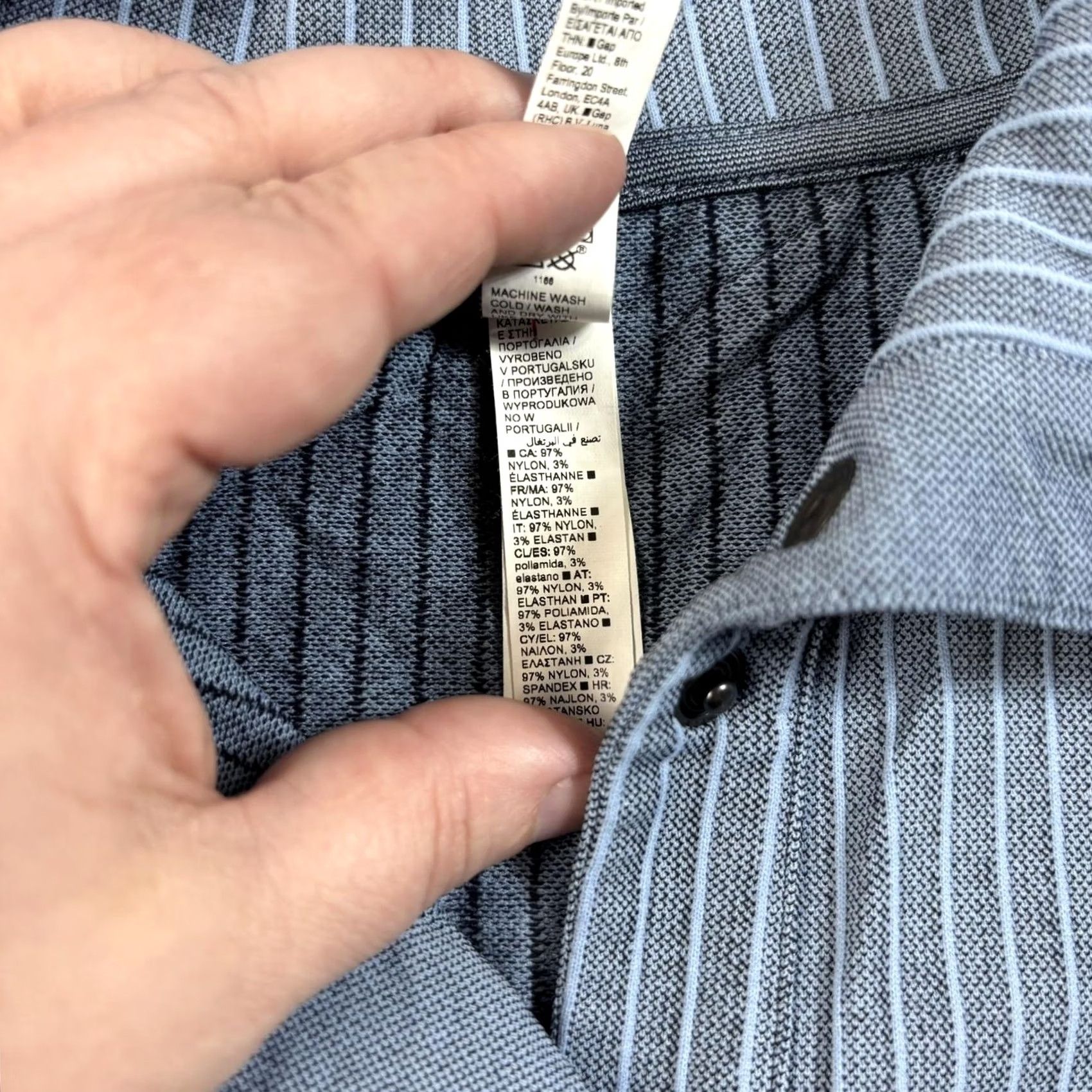 Athleta VINTAGE Athleta Flurry Shirt Women L Blue Seamless Ribbed Long Sleeve Henley Hiking Size L / US 10 / IT 46 - 6 Thumbnail
