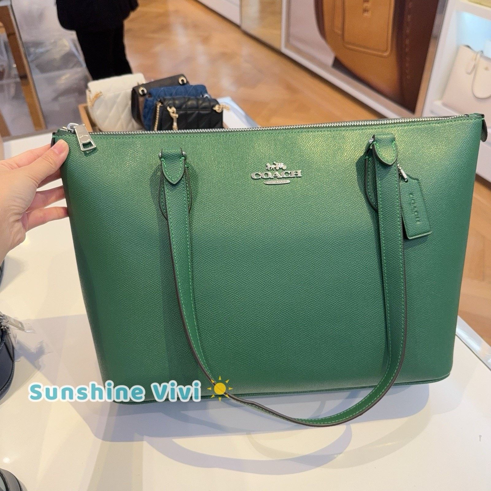 Coach COACH CV402 Gallery Tote Shoulder Bag Leather Shamrock Size ONE SIZE - 1 Thumbnail