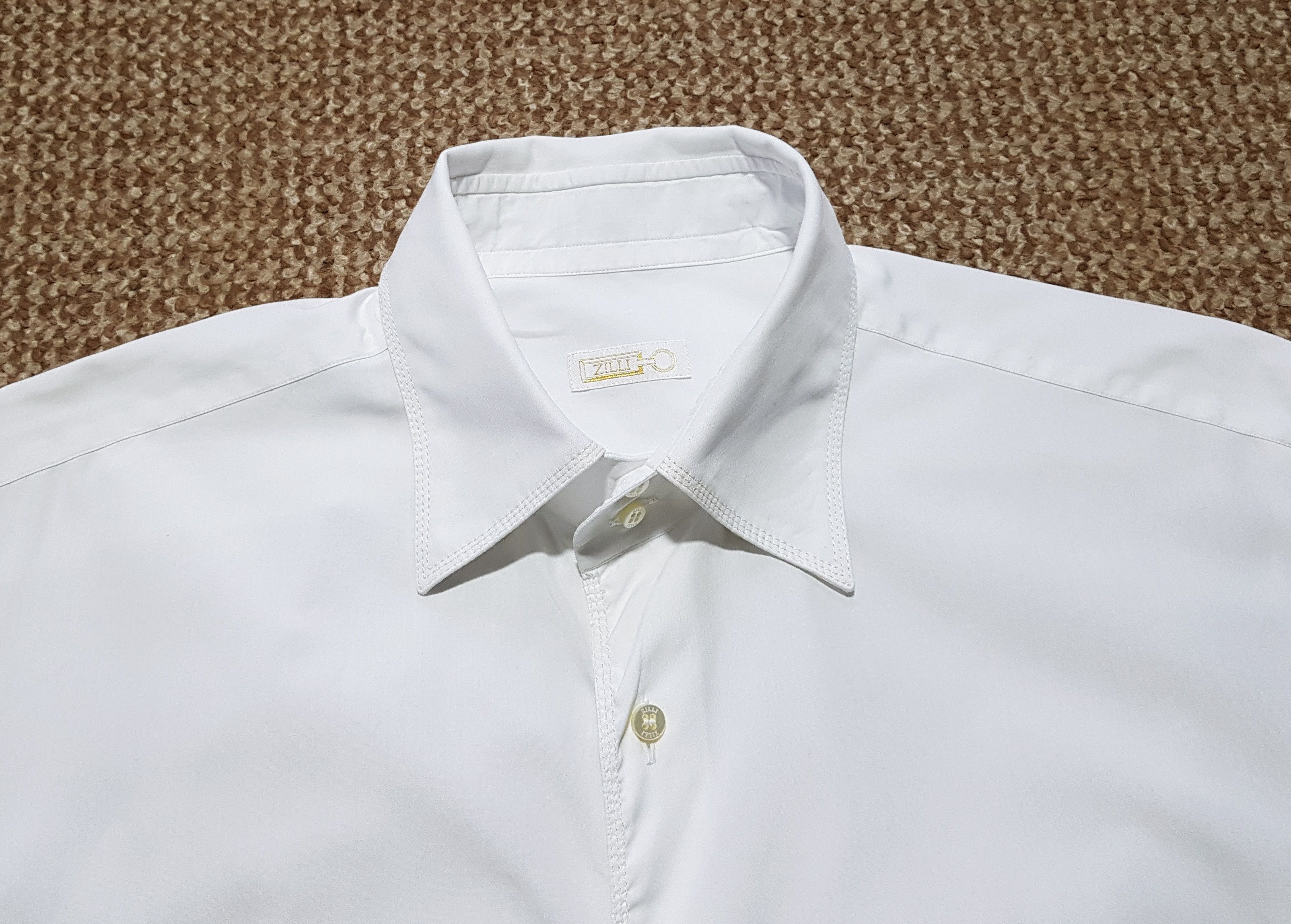 Zilli Zilli White Formal Shirt Long Sleeve Luxury Size US L / EU 52-54 / 3 - 4 Thumbnail