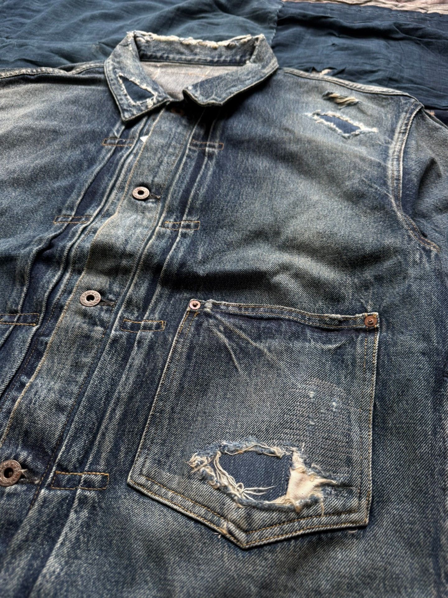 Madness MADNESS 24AW Aging Type-I Denim Jacket Size US XL / EU 56 / 4 - 6 Thumbnail