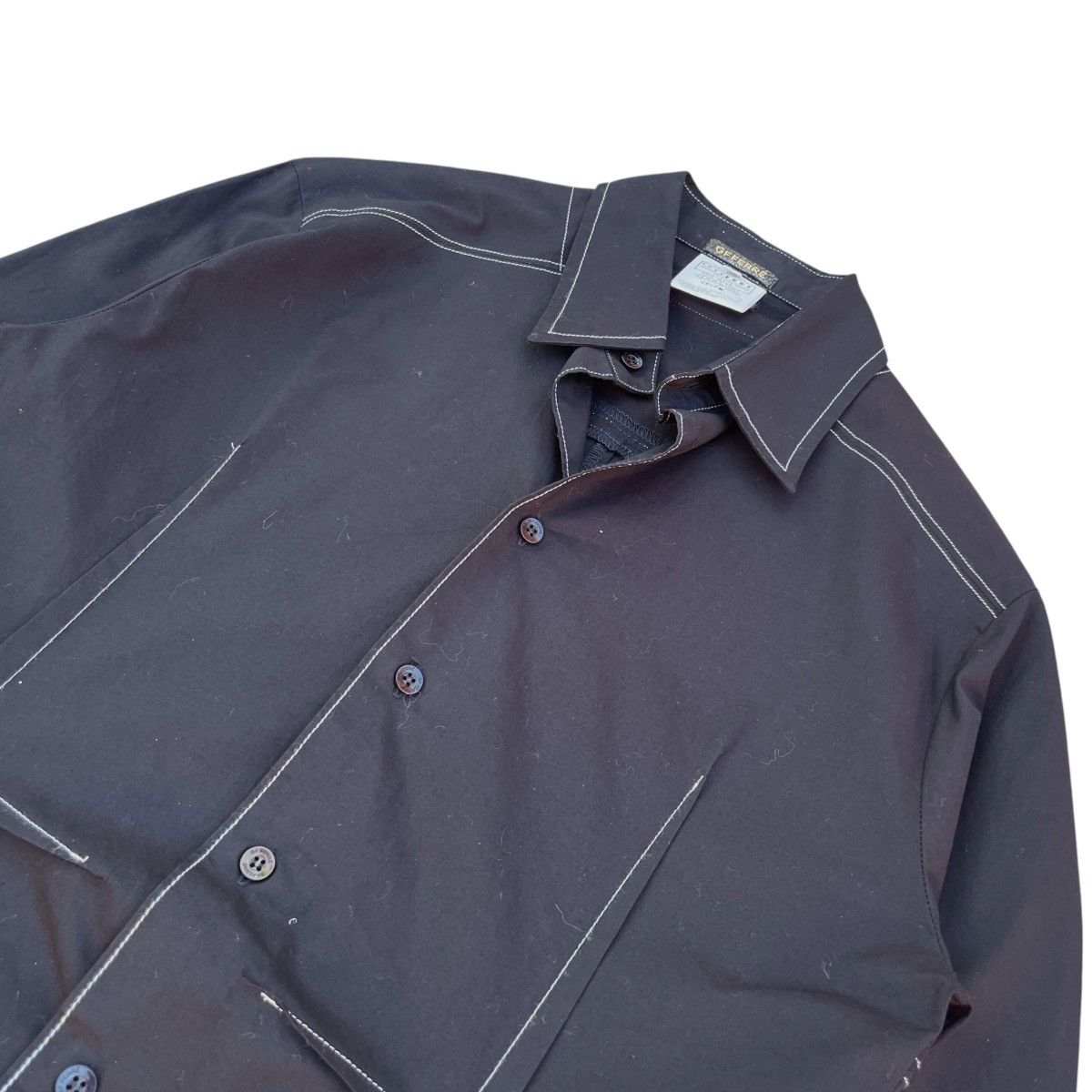 GF Ferre Gianfranco Ferre 2000s Double Cross Fold Shirt Size US M / EU 48-50 / 2 - 2 Thumbnail