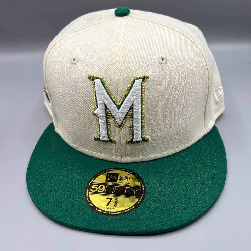 New Era Milwaukee Brewers Hat Men 7 5/8 59Fifty New Era Fitted Cap Size ONE SIZE - 3 Thumbnail