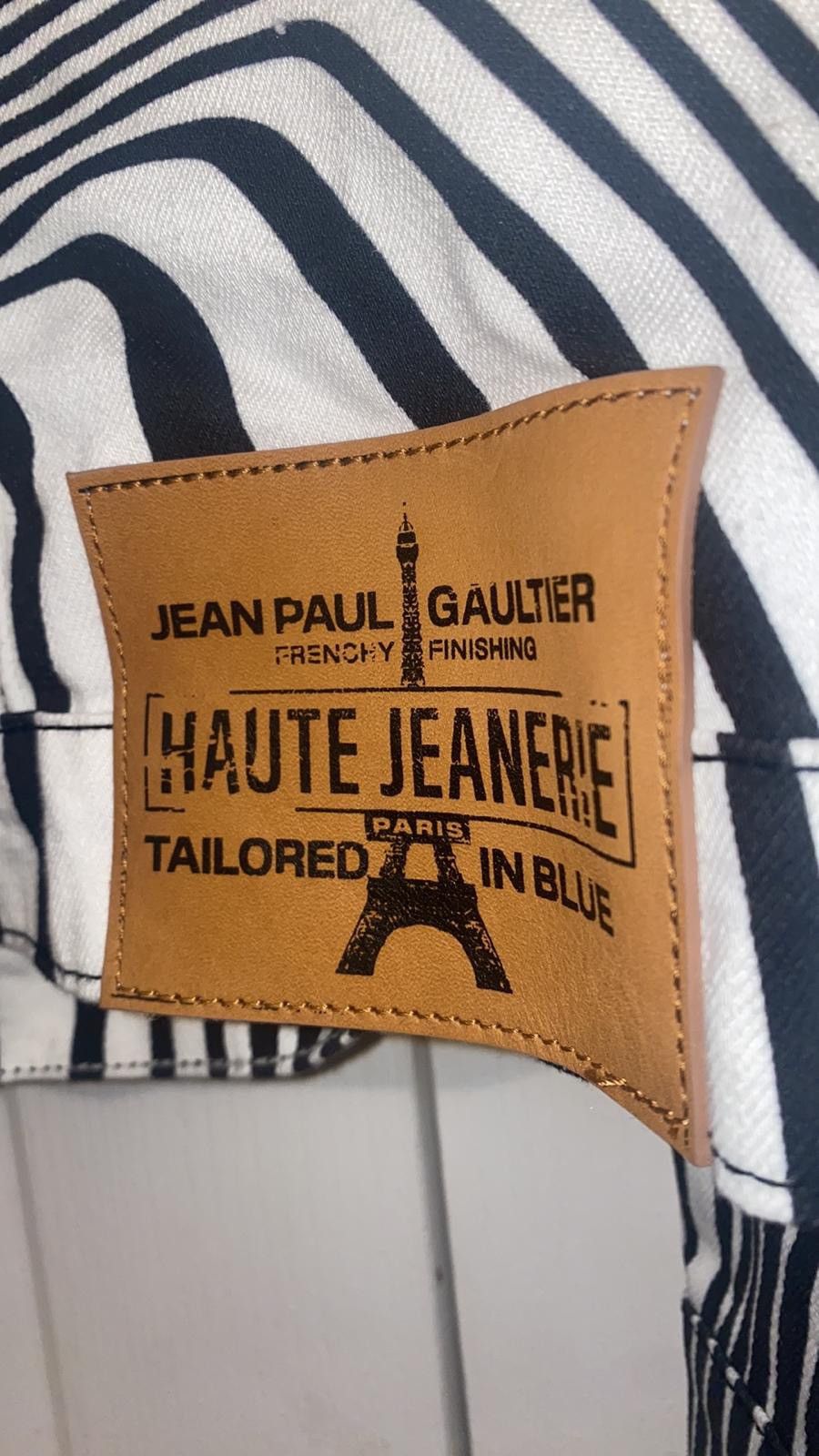 Jean Paul Gaultier BODY MORPHING PRINTED DENIM JACKET BLACK AND WHITE Size S / US 4 / IT 40 - 5 Thumbnail