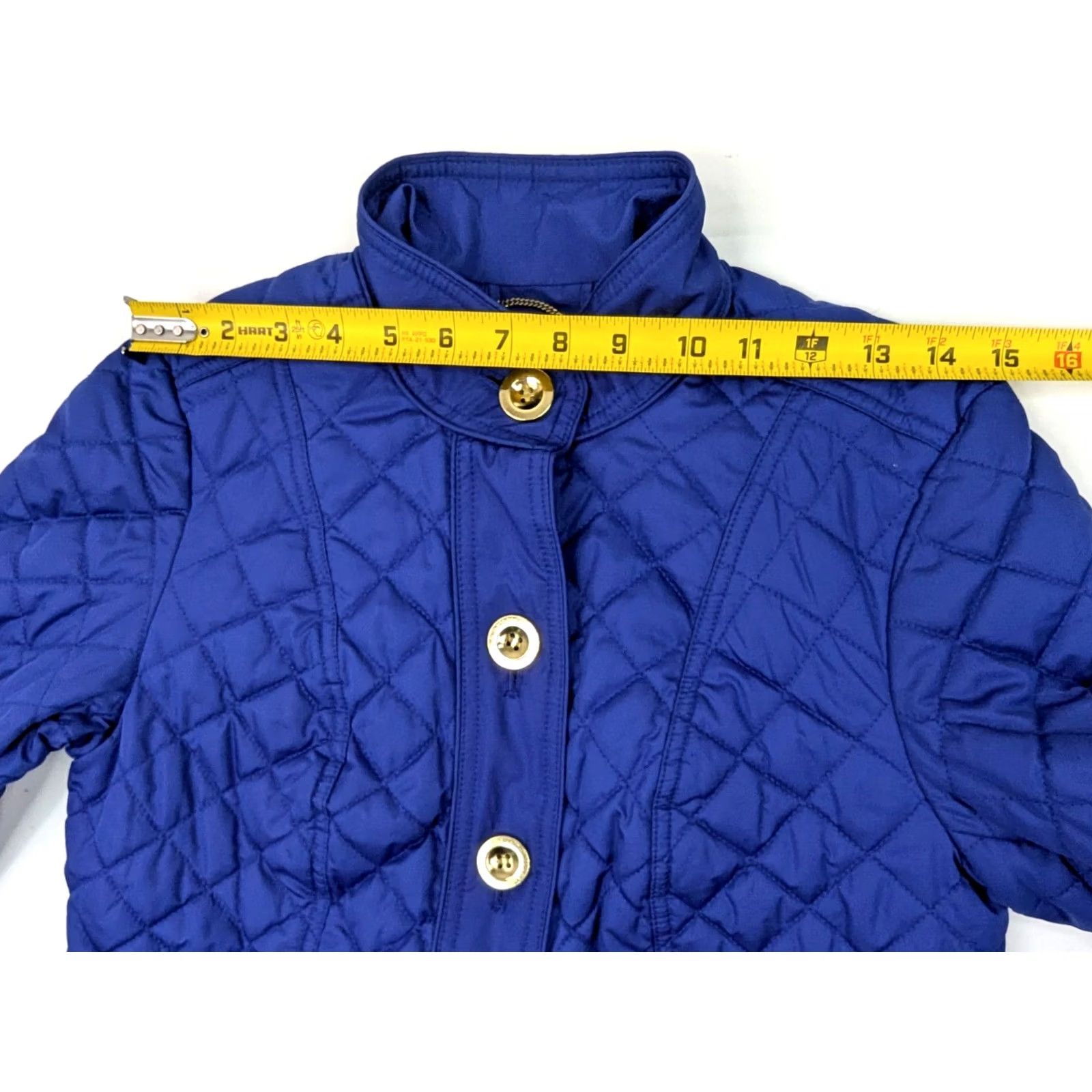 Charter Club Charter Club Quilted Lined Jacket Women S, Blue Lightweight Gold Buttons - EUC Size S / US 4 / IT 40 - 7 Thumbnail