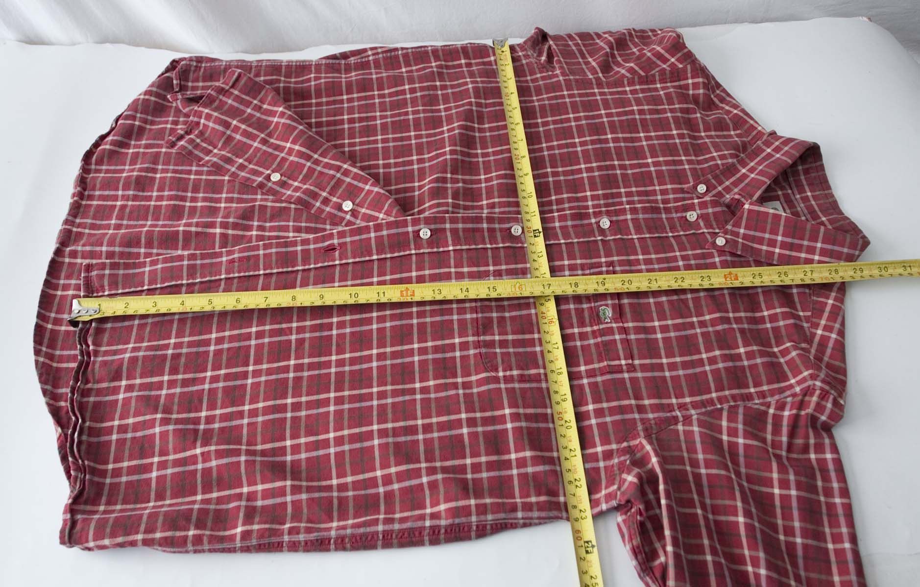 Lacoste Lacoste Shirt Size 42 Red Plaid Flannel Size 42R - 5 Thumbnail