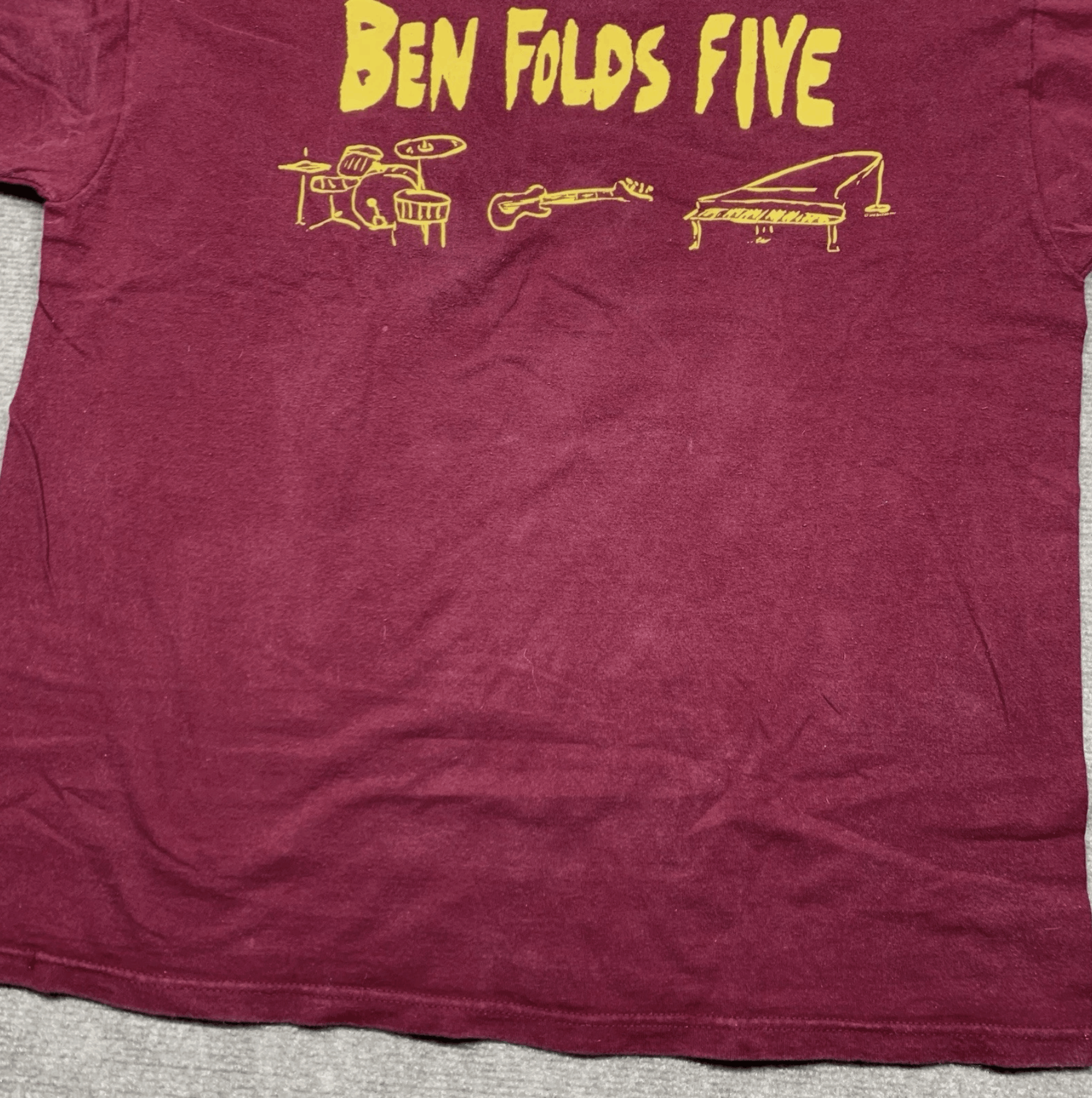 Fruit Of The Loom Ben Folds Five Kiss My A** Music Band Shirt XL Red Vintage Size US XL / EU 56 / 4 - 2 Thumbnail