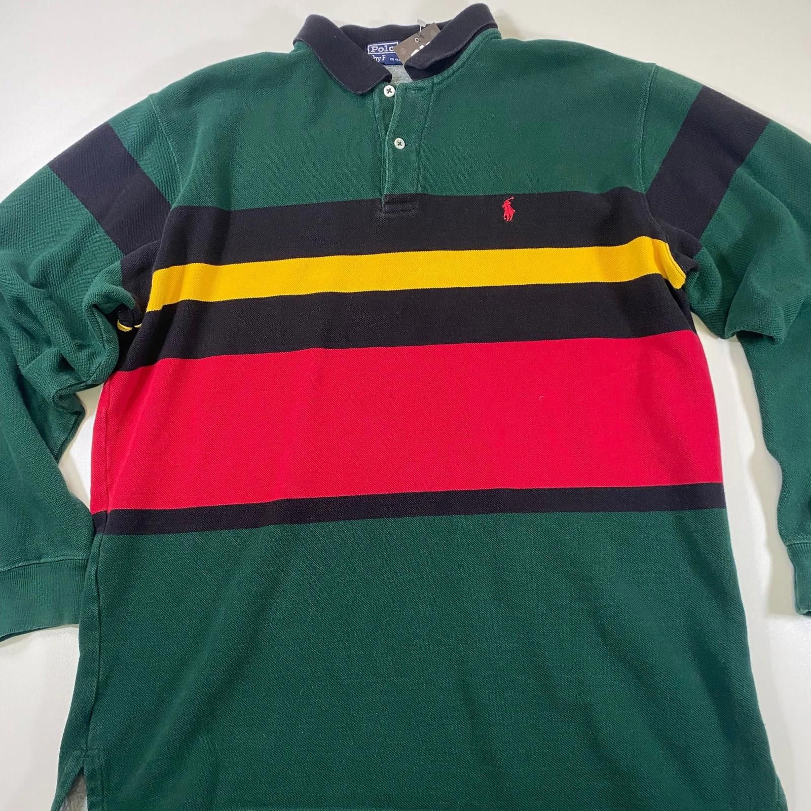 Polo Ralph Lauren Polo Ralph Lauren Rugby Polo Terry Shirt Stripe Size US S / EU 44-46 / 1 - 1 Thumbnail