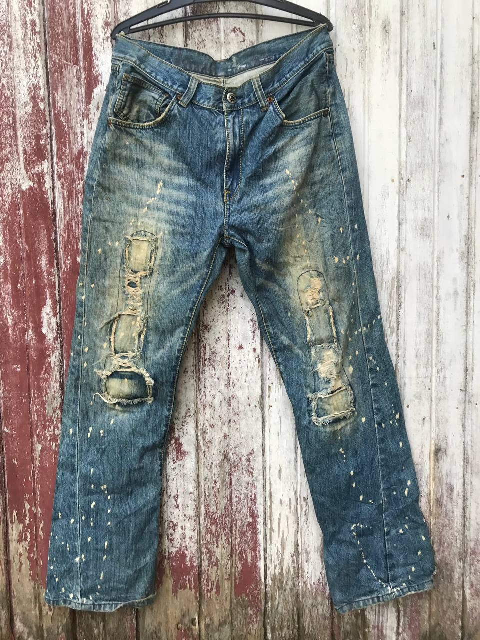 If Six Was Nine BigTrain Distressed Grunge Denim Size US 34 / EU 50 - 1 Thumbnail