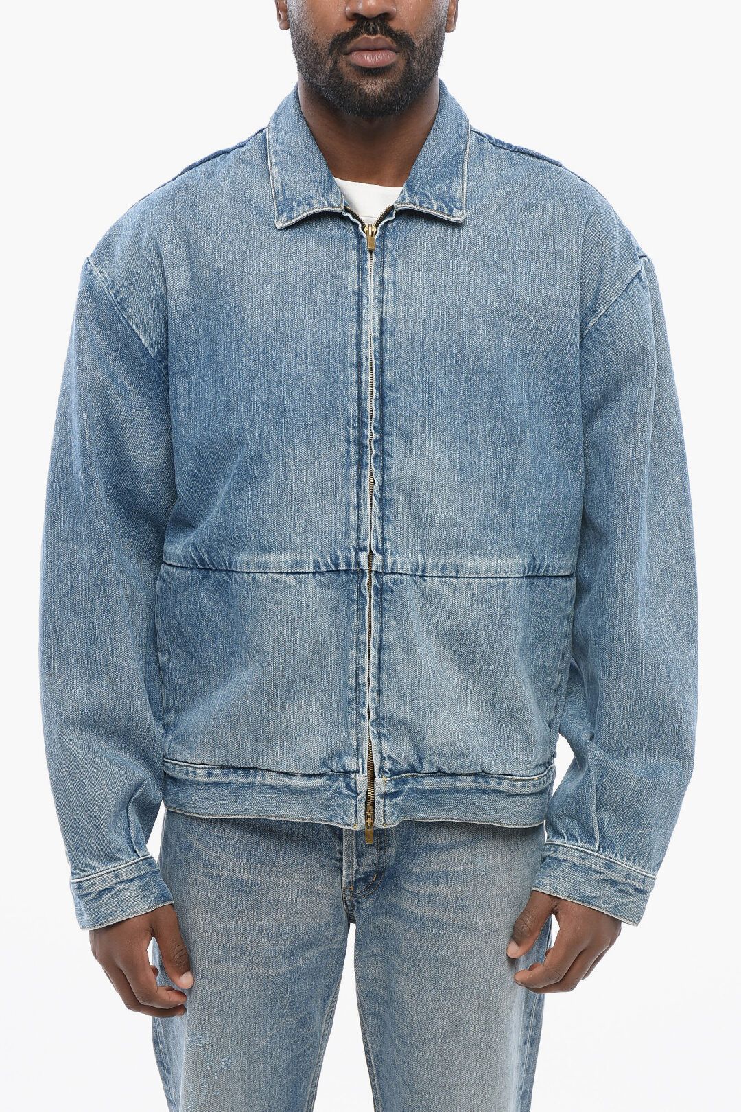 Fear of God og1mm0825 Front Zipped Denim Jacket in Blue Size US L / EU 52-54 / 3 - 1 Thumbnail
