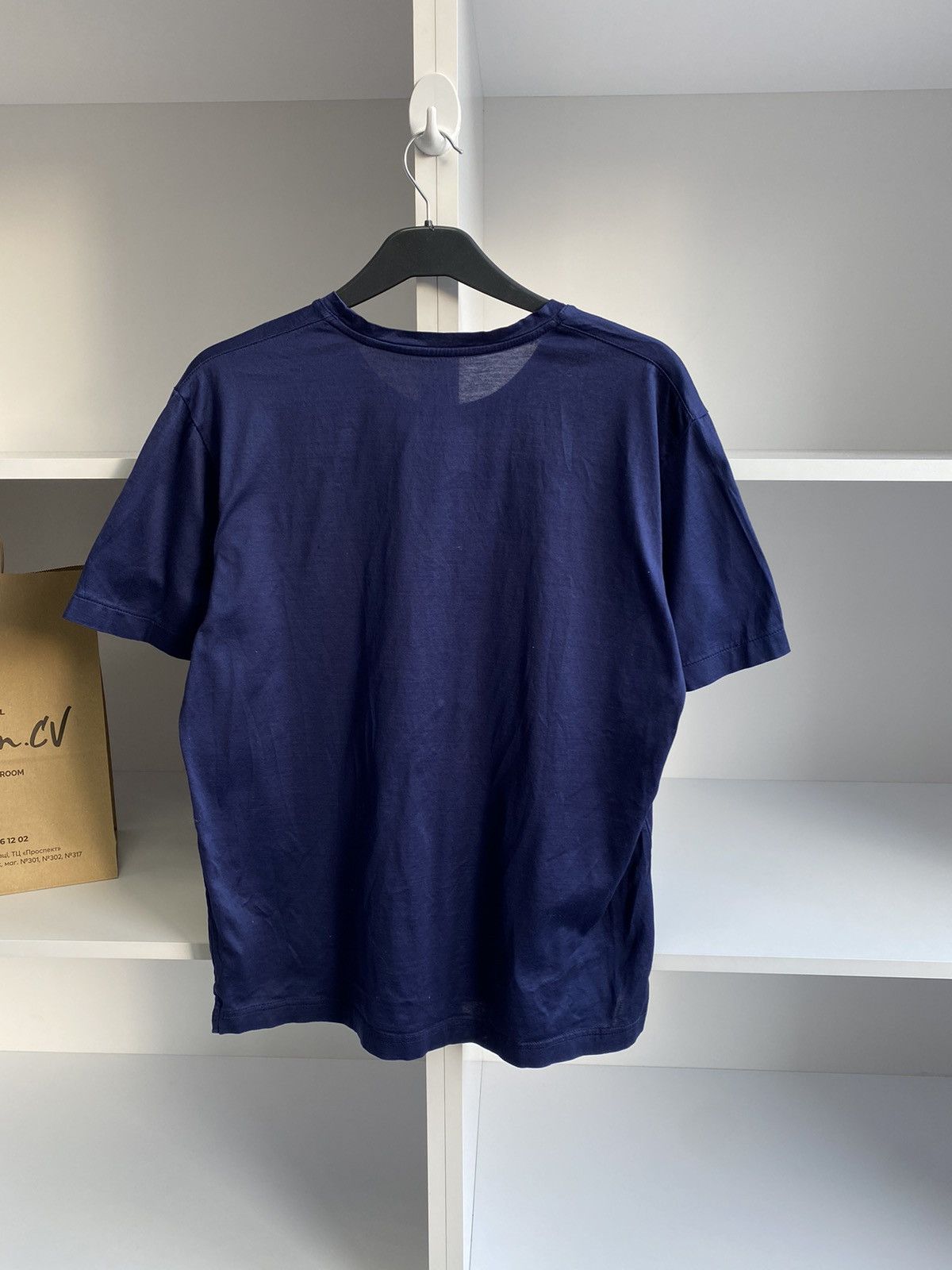 Billionaire Couture × Designer × Vintage Vintage Billionaire Couture Navy Luxury Streetwear T-shirt Size US L / EU 52-54 / 3 - 10 Thumbnail