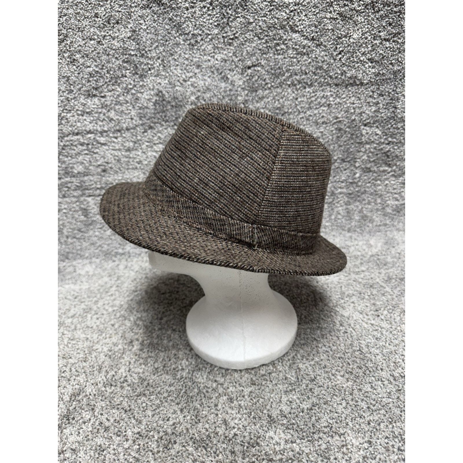Other Vintage 80s Fedora Hat Mens Medium 7-7.5 Dapper Old Money Size ONE SIZE - 4 Thumbnail
