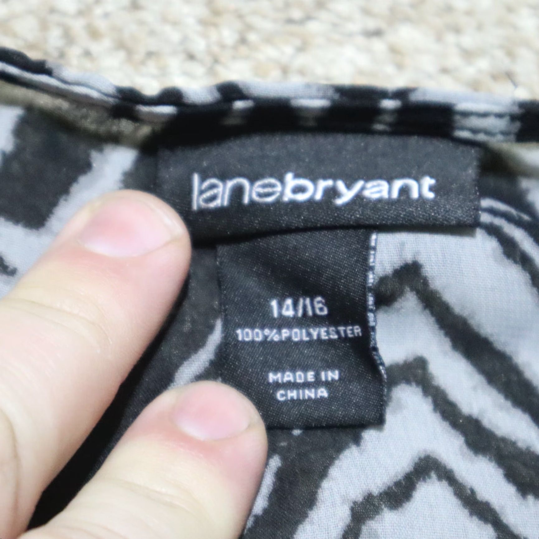 Vintage Lane Bryant Shirt Women Adult Size 16 Black Zebra Front Wrap Polyester Blouse Long Sleeve Size XXL / US 16-18 / IT 52-54 - 2 Thumbnail