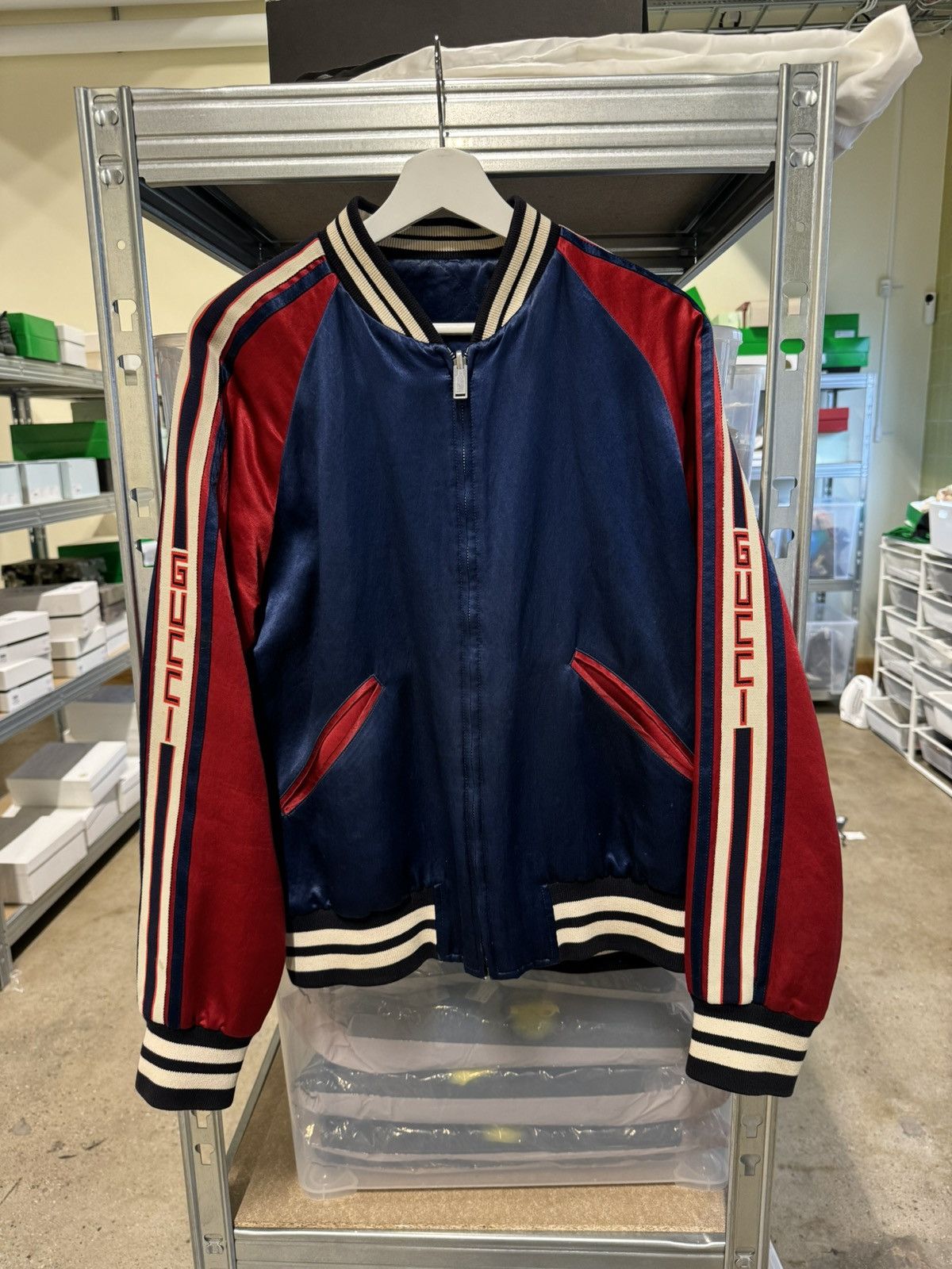Gucci Gucci Logo Striped Varsity Jacket Rare 3000$ Size US M / EU 48-50 / 2 - 1 Thumbnail