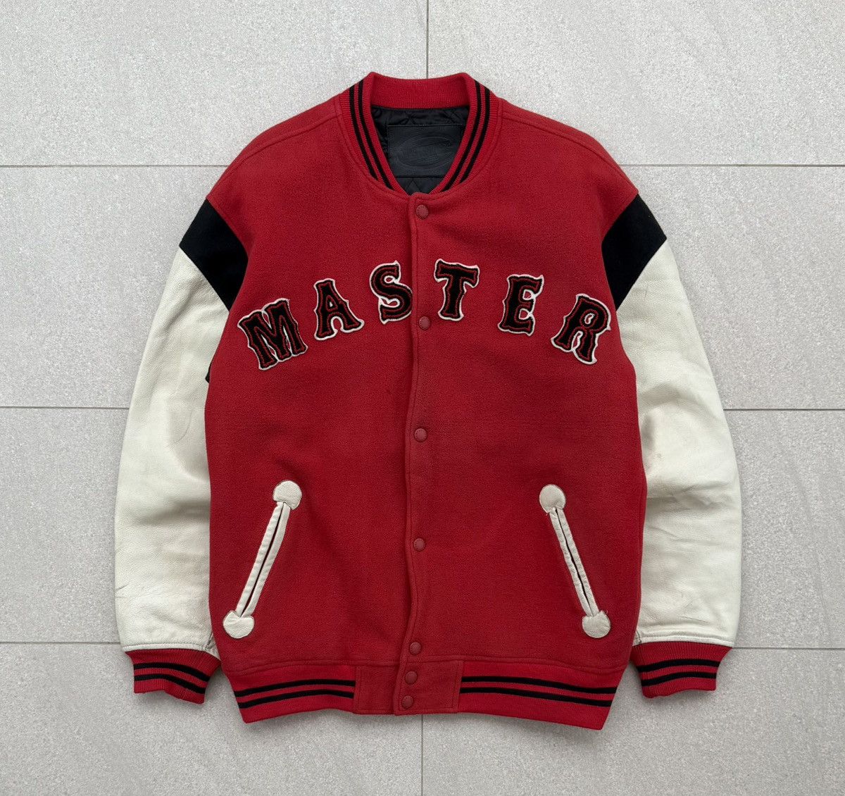 MasterPiece VTG MASTERPIECE Varsity Wool Leather Sleeve Letterman Jacket Size US L / EU 52-54 / 3 - 1 Thumbnail