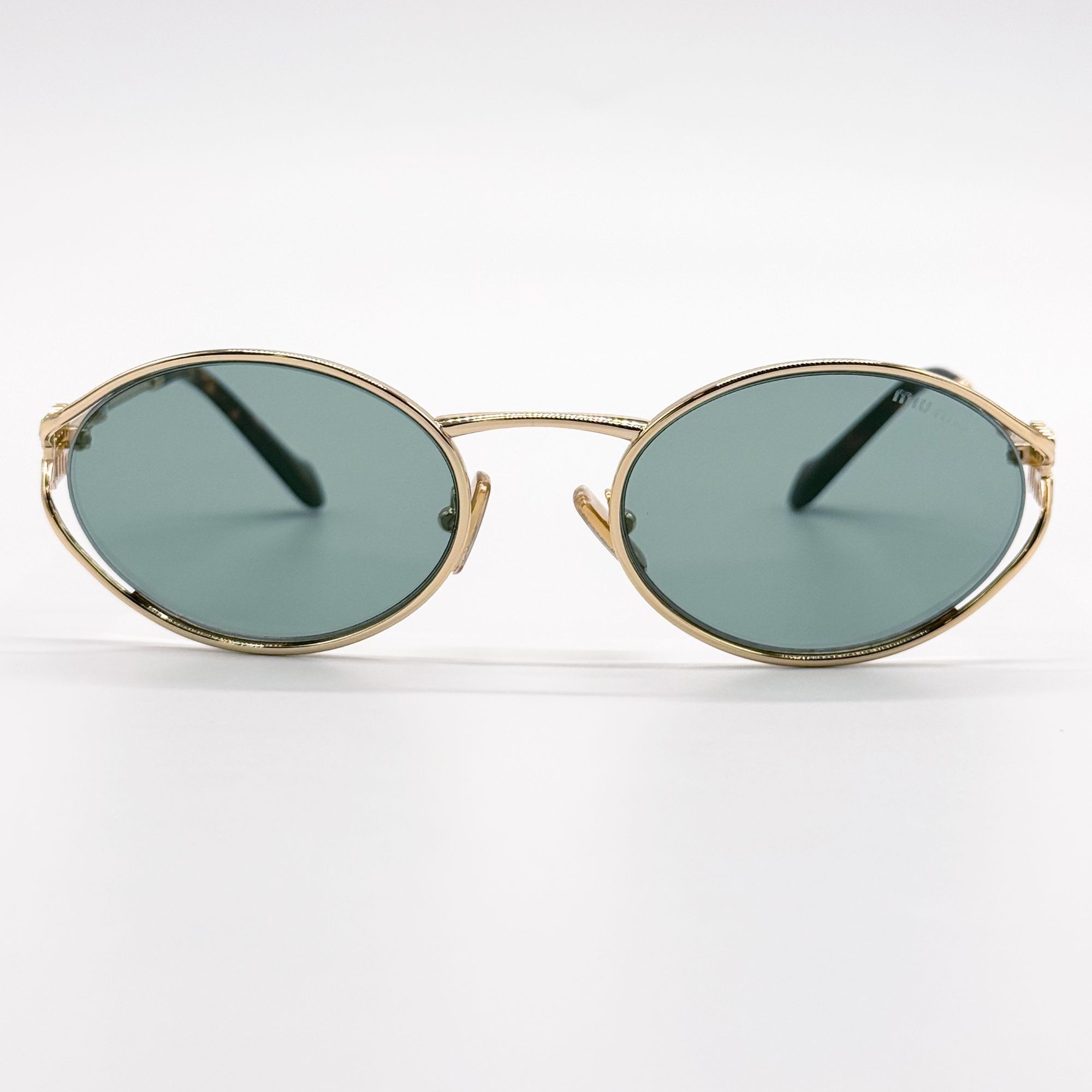 Miu Miu NEW MIU MIU SUNGLASSES MU52YS 5AK04M GREEN MU 52YS, SMU 52Y Size ONE SIZE - 3 Thumbnail