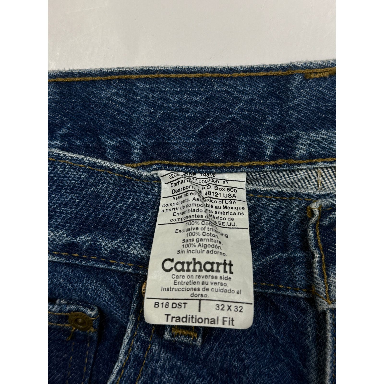 Vintage Vintage Carhartt Work Wear Traditional Fit Denim 32W B18 Size US 32 / EU 48 - 3 Thumbnail