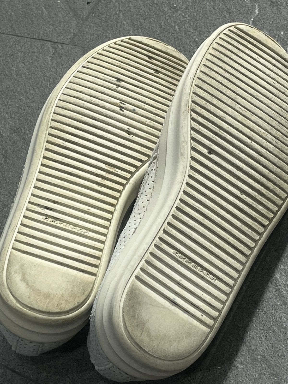 Rick Owens Drkshdw Rick Owens Drkshdw Perforated Cap Toe Slip On Sneakers Size US 8.5 / EU 41-42 - 10 Thumbnail