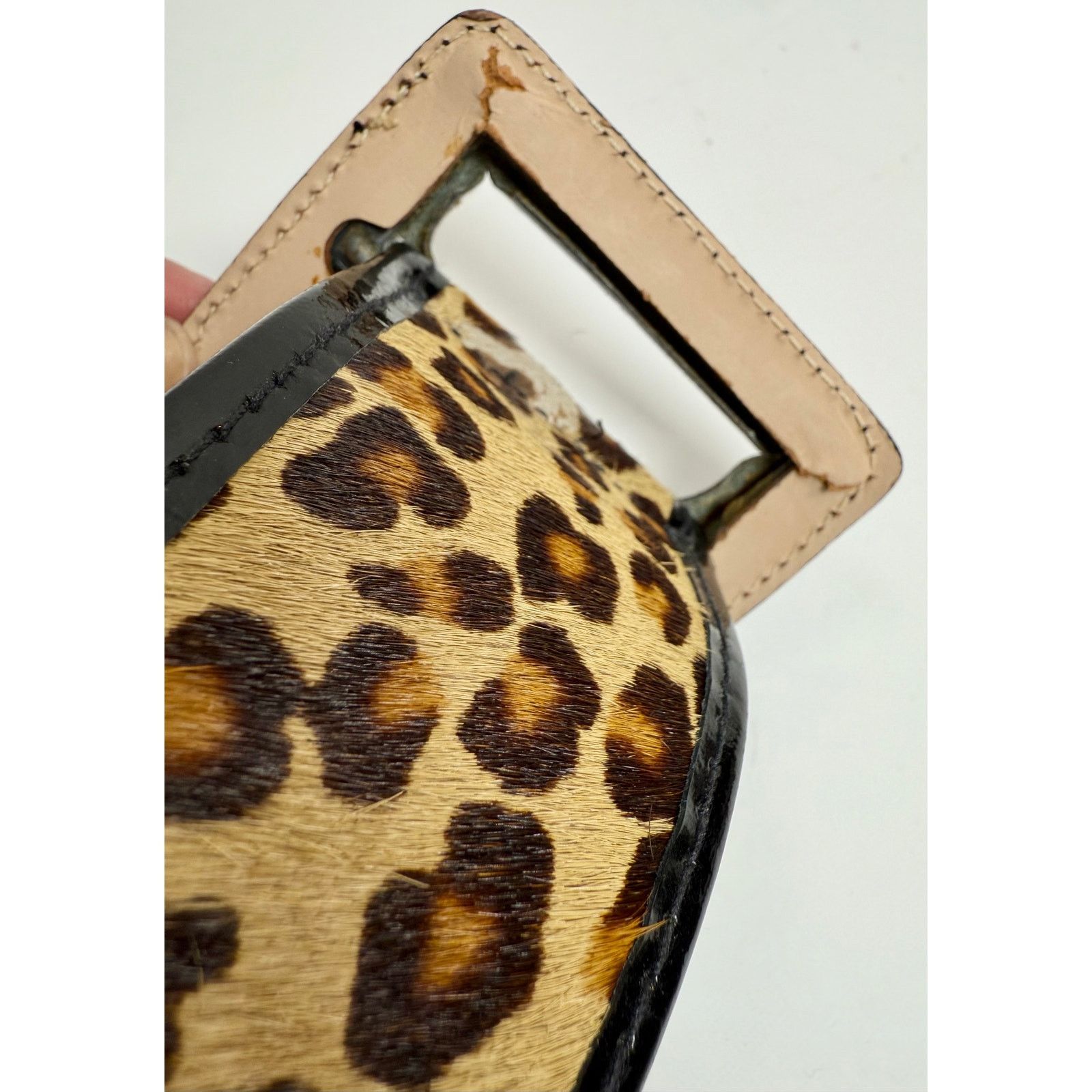 Designer Gerard Darel Leopard Pony Hair Belt $450 size S Size ONE SIZE - 5 Thumbnail