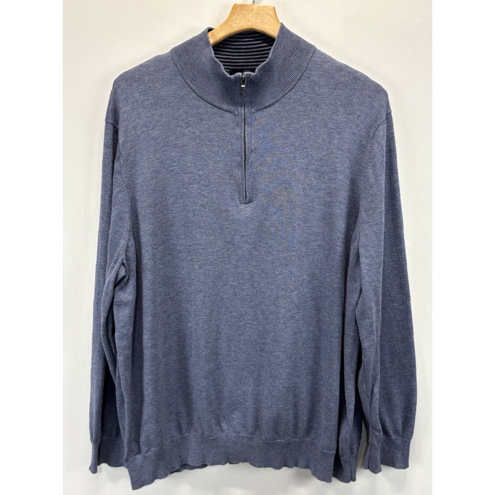 Brooks Brothers Brooks Brothers 1/4 Zip Sweater Blue Supima Cotton Pullover Mens 2XL XL N/A? Size US XXL / EU 58 / 5 - 2 Thumbnail