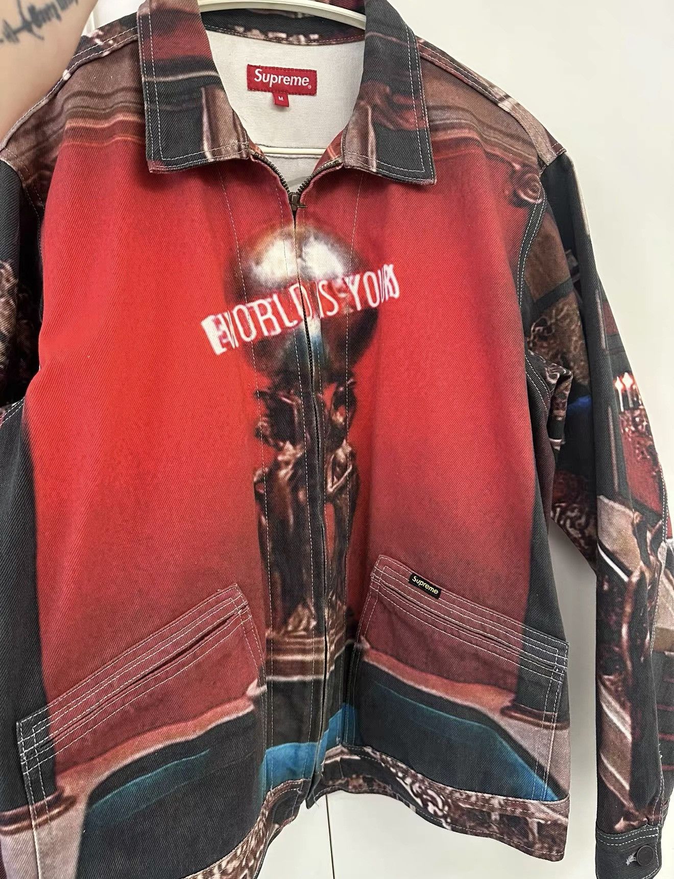 Supreme Scarface The World Is Yours Denim Jacket | Grailed