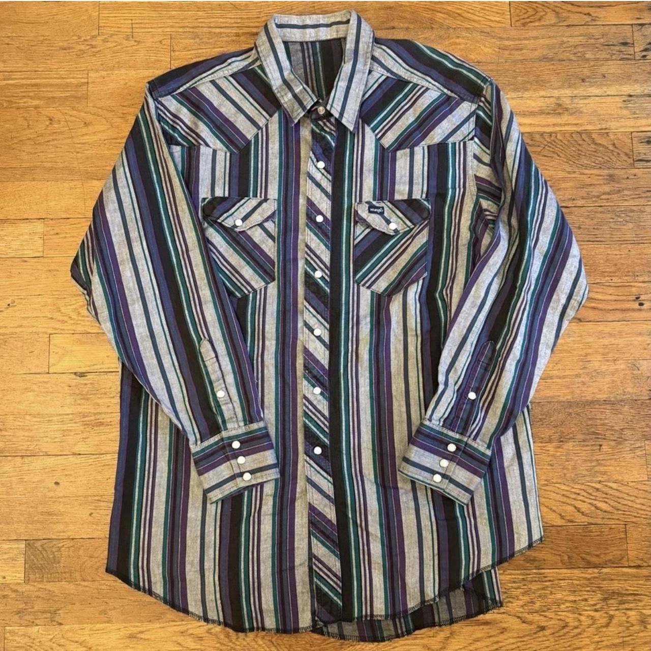 Wrangler Vintage 90s Wrangler Pearl Snap Western Shirt Size US XL / EU 56 / 4 - 1 Thumbnail