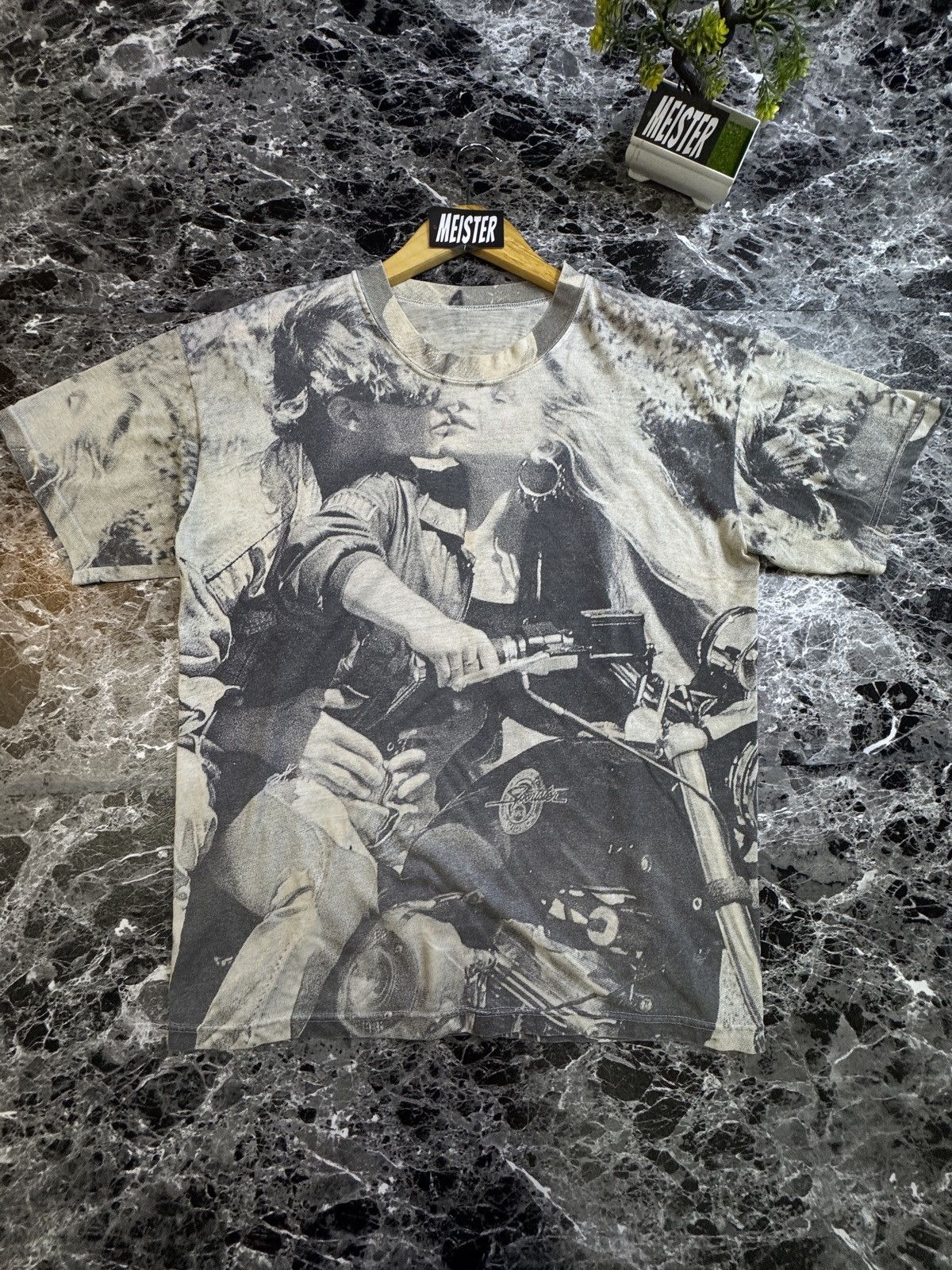 Other Vintage 90s Rider Bike Kiss Couple OVP Tshirt Size US L / EU 52-54 / 3 - 1 Thumbnail