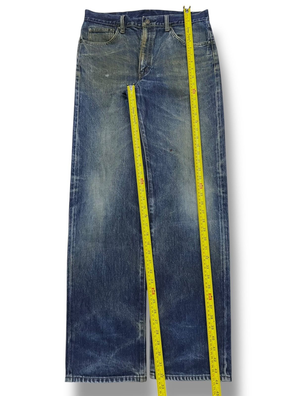 Japanese Brand Vintage Bobson Chessking Japan- Faded Mud Wash, Distressed Size US 33 - 17 Thumbnail