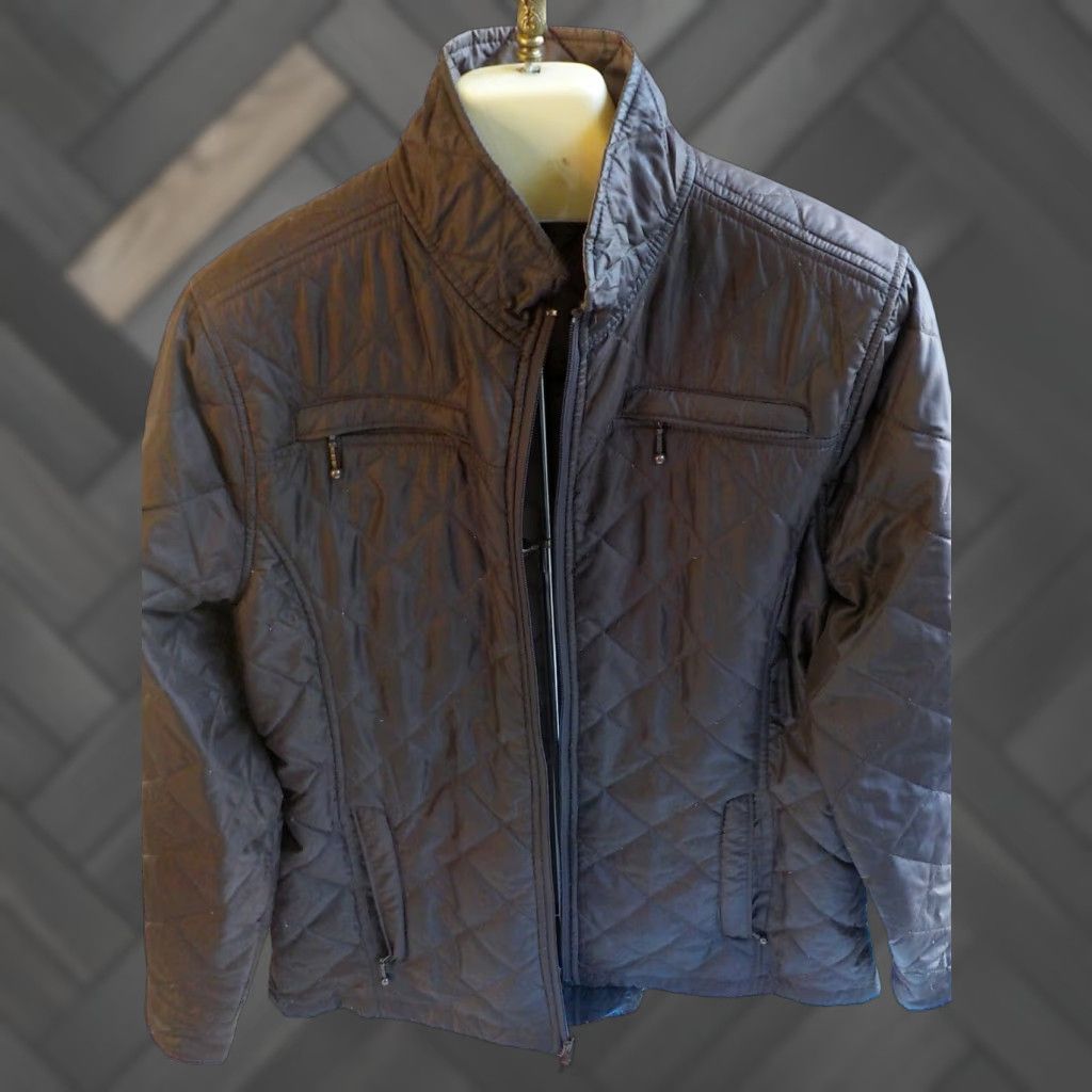 Vintage WOOLRICH Zipper Front Quilted Women's Jacket Brown Polyester Large L +Pockets+Adjustable Cuffs/Waist Good Condition Size L / US 10 / IT 46 - 1 Thumbnail