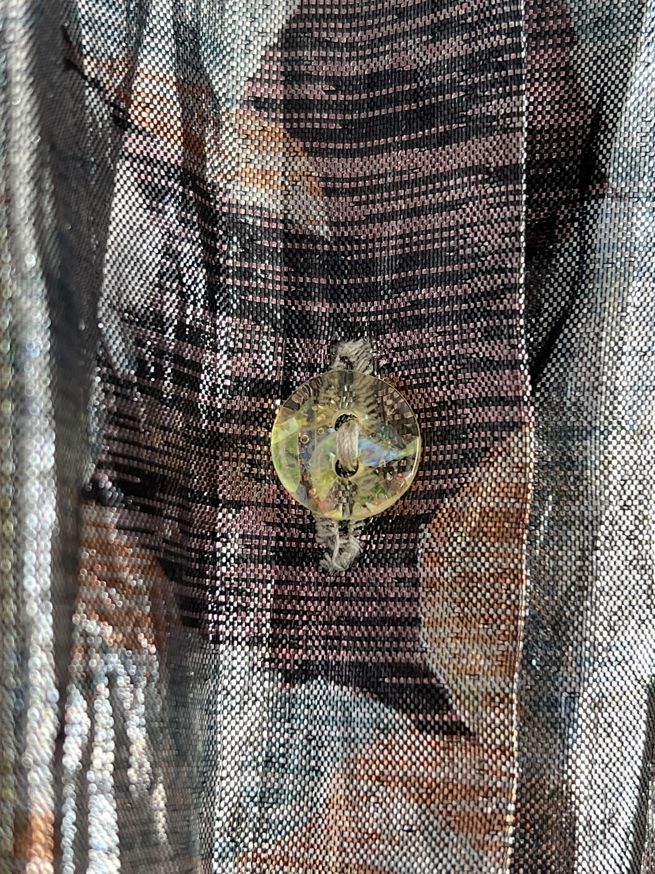 Vintage Metallic shiny silver gold shirt vintage unisex Size US L / EU 52-54 / 3 - 5 Thumbnail