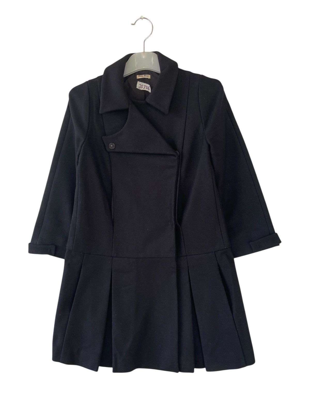 Miu Miu × Prada Miu Miu Pleated Skirted Peacoat Coat Size XS / US 0-2 / IT 36-38 - 1 Thumbnail