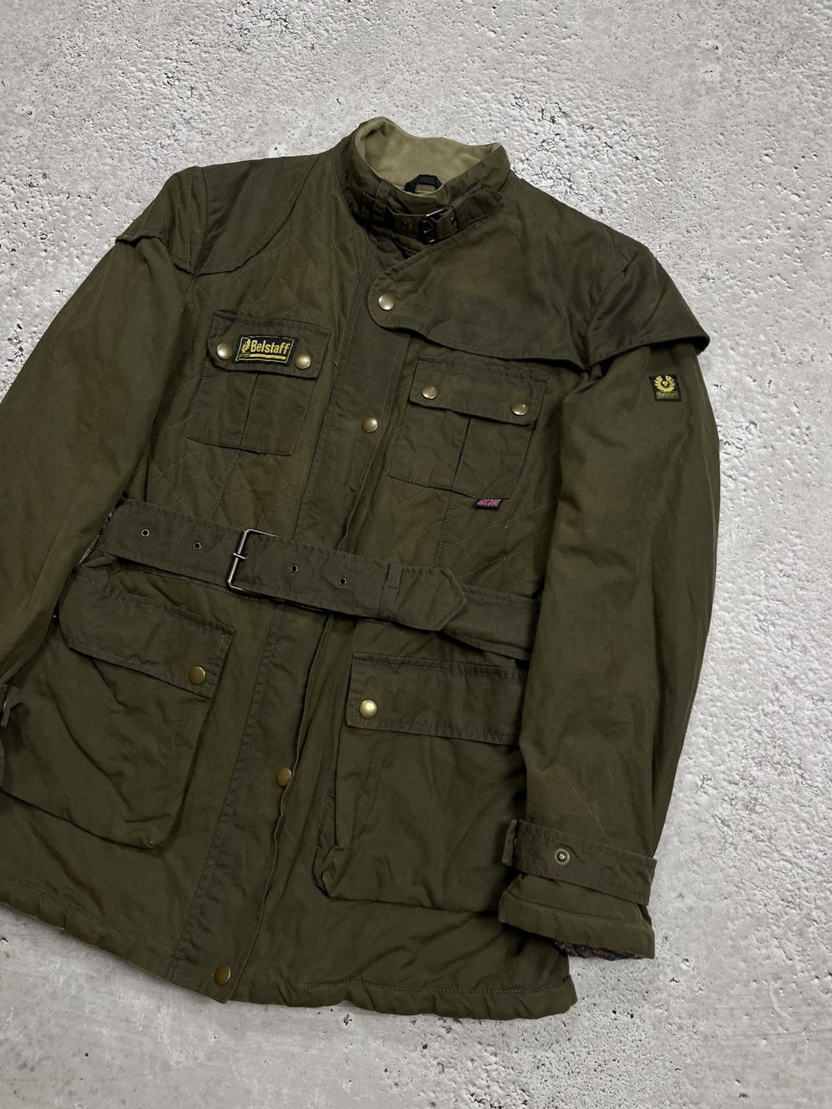 Belstaff Belstaff Gold Label Waxed Cotton Biker Jacket Olive 48 Size US M / EU 48-50 / 2 - 4 Thumbnail