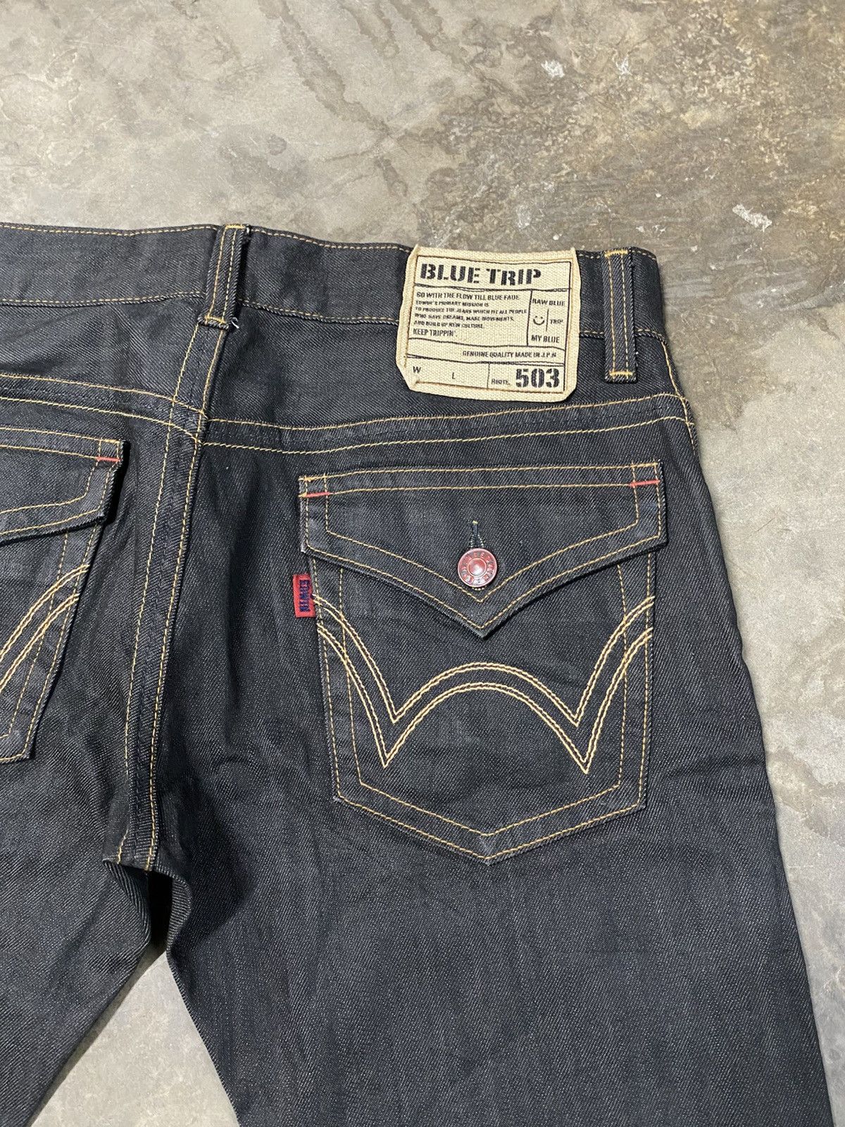 Edwin × Japanese Brand Flare Jeans Edwin BT5001 32x32 Black Gold Like New p179 Size US 34 / EU 50 - 4 Thumbnail