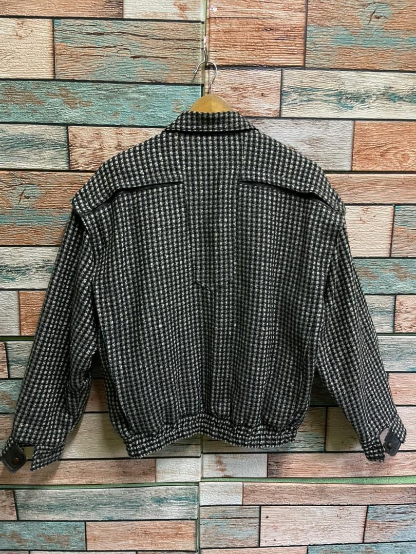 Vintage VINTAGE The Scotch House Houndstooth Wool Bomber Jacket Size US M / EU 48-50 / 2 - 2 Thumbnail