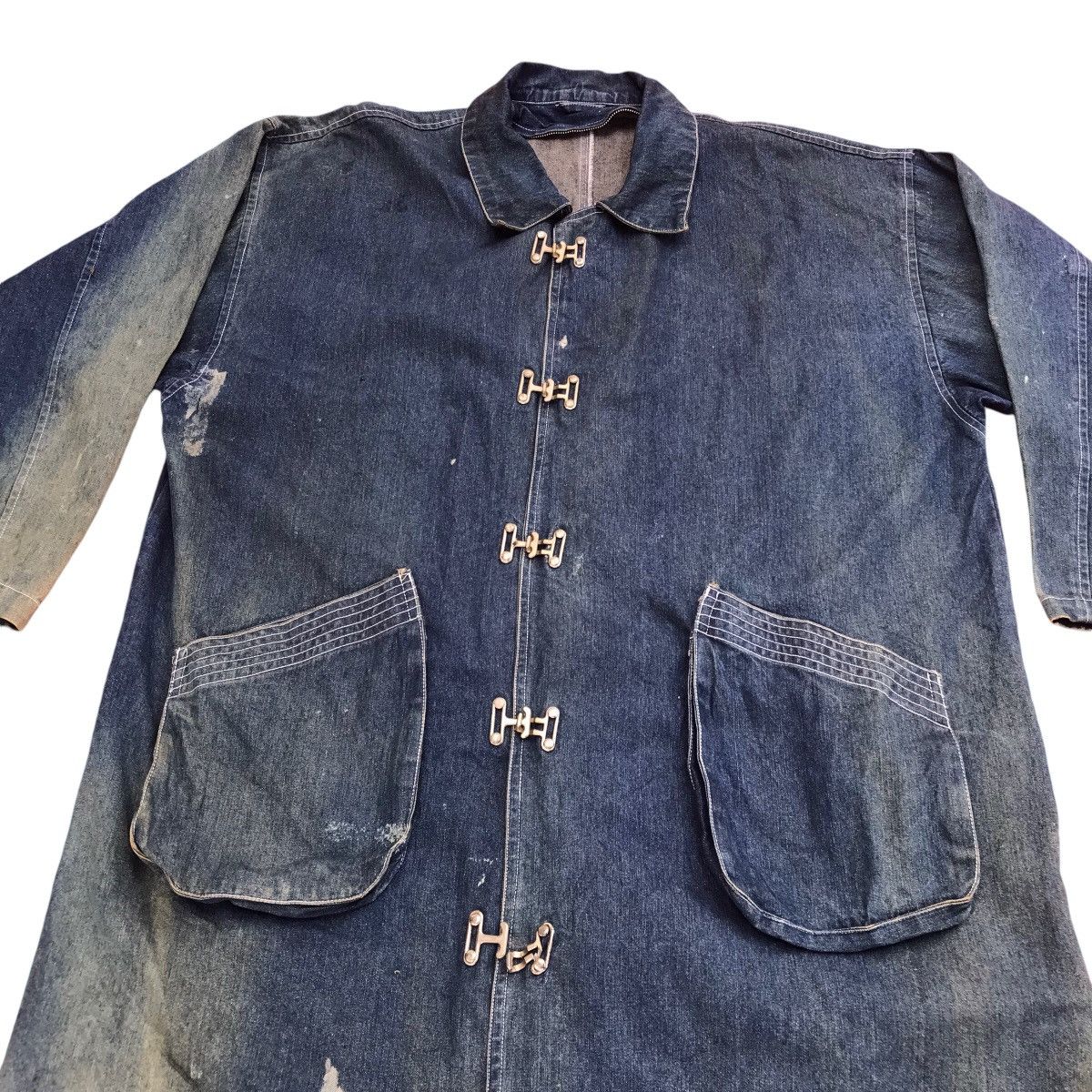 Blue Blue Japan VTG Indigo Inspired Kapital Long Jacket Sun Faded Parachute Size US XL / EU 56 / 4 - 2 Thumbnail
