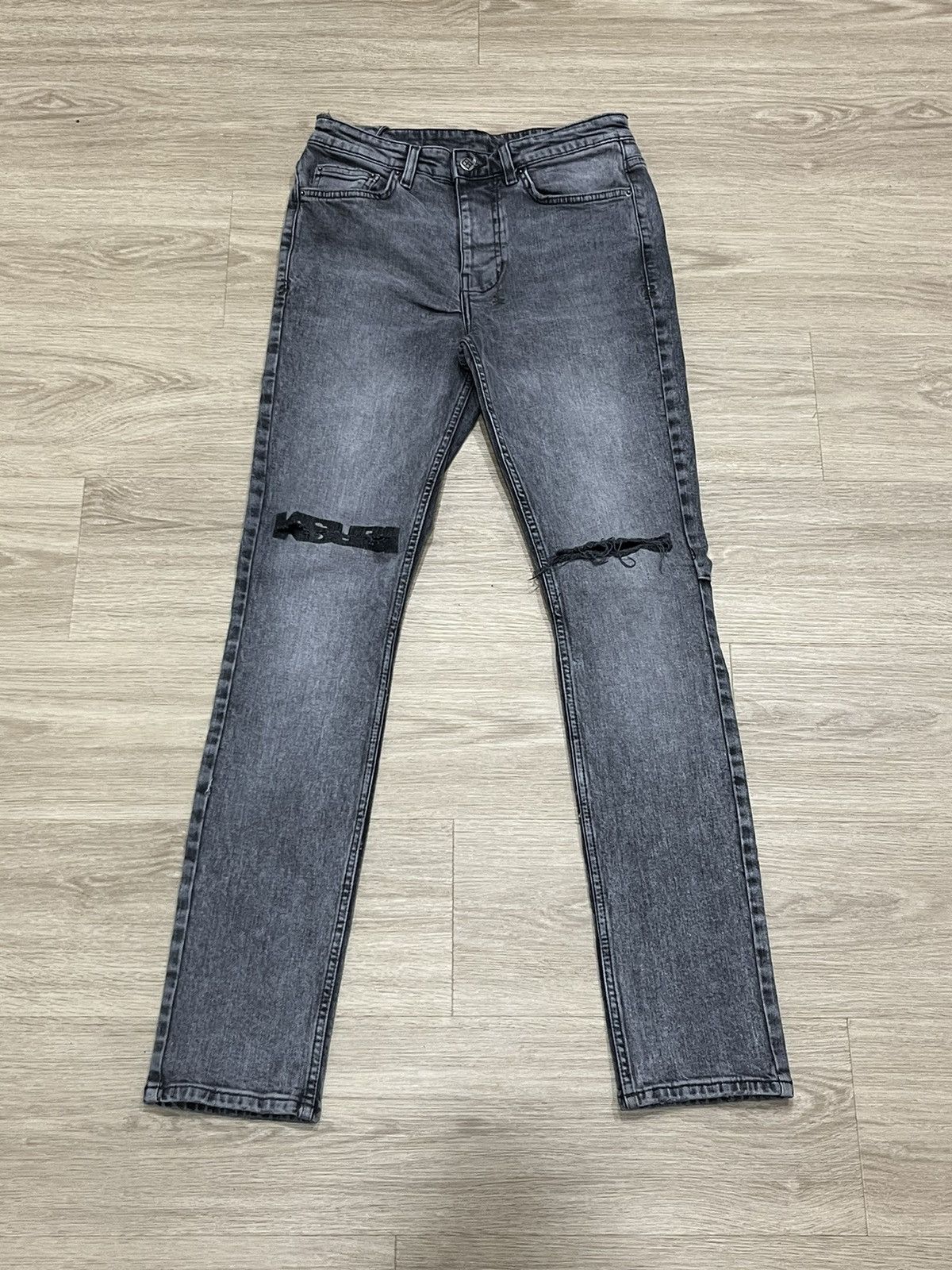 Ksubi Ksubi Jeans Chitch Black Washed Denim Jeans Distressed 29x32 Size US 29 - 2 Thumbnail