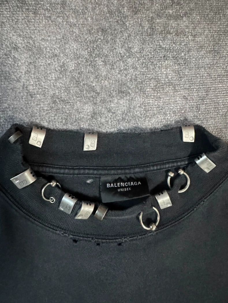 Balenciaga Balenciaga Perforated Lighter Iron Sheet Collar Pierced Sho Size US M / EU 48-50 / 2 - 3 Thumbnail