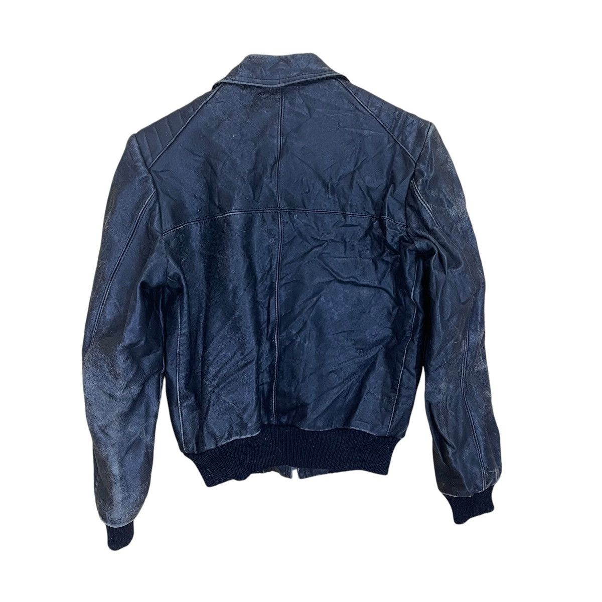 Genuine Leather × Vintage Vintage 70s Leather Jacket Leather Motorcycle Jacket Size US S / EU 44-46 / 1 - 8 Thumbnail