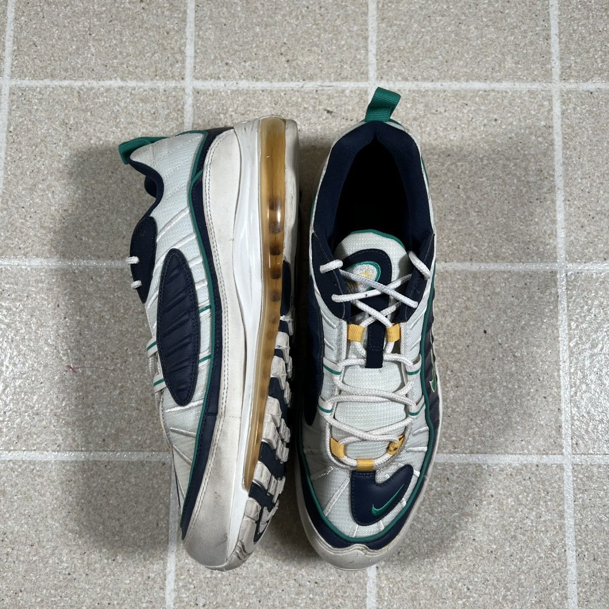 Nike Nike Air Max 98 Mighty Ducks White Navy Neptune Green Sz 12 Size US 12 / EU 45 - 4 Thumbnail